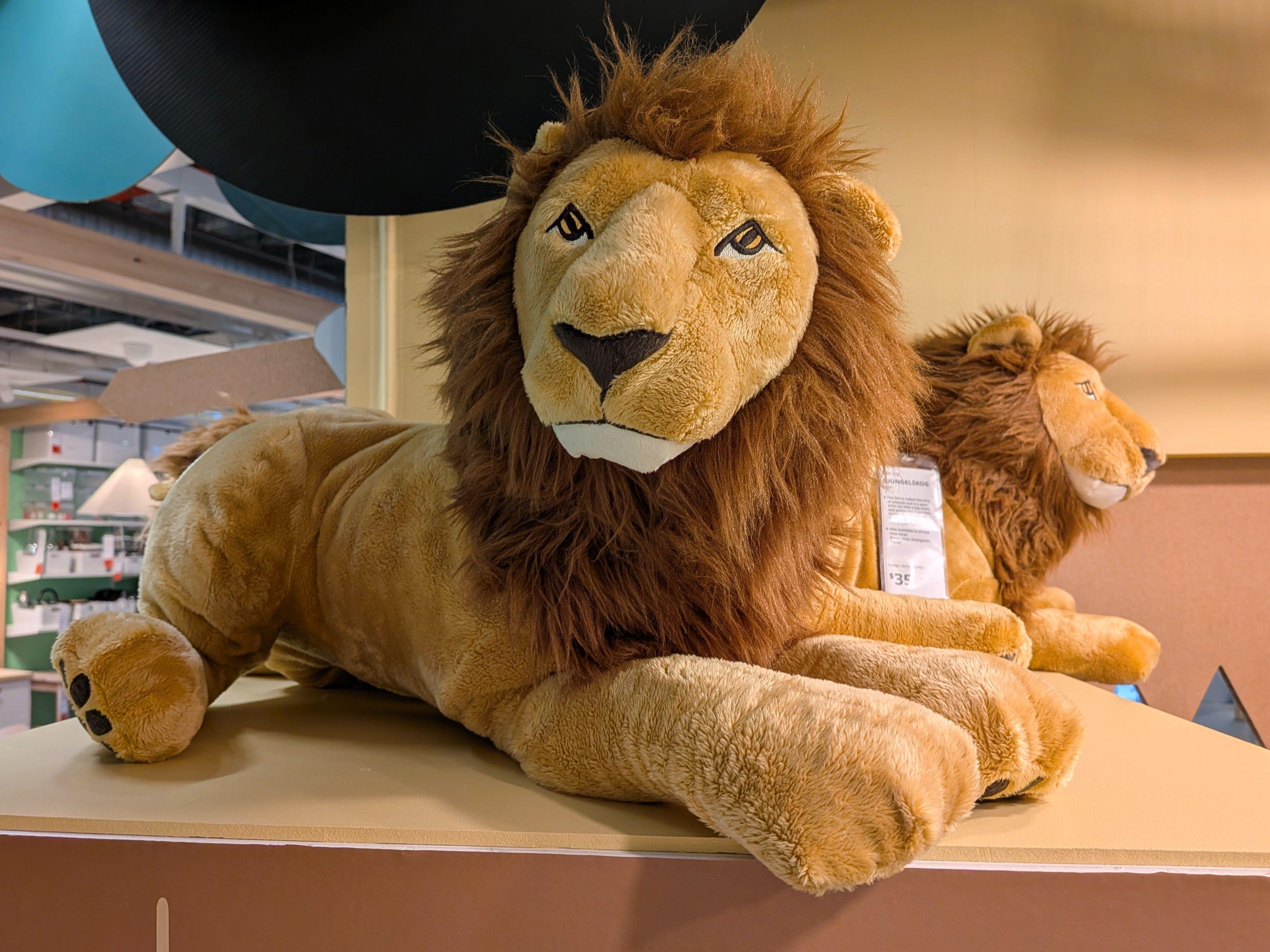 A lion plushie