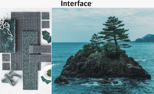 Flooring designs with a forested small island